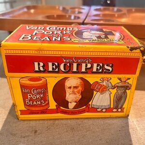 Limited Edition 1986 Van Camp's Pork & Beans Metal Recipe Box